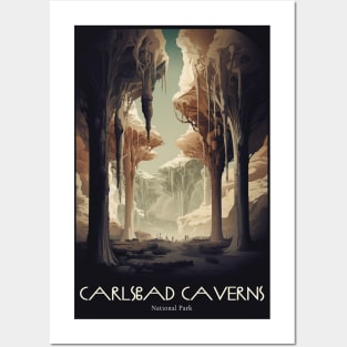 Carlsbad Caverns National Park Vintage Travel  Poster Posters and Art